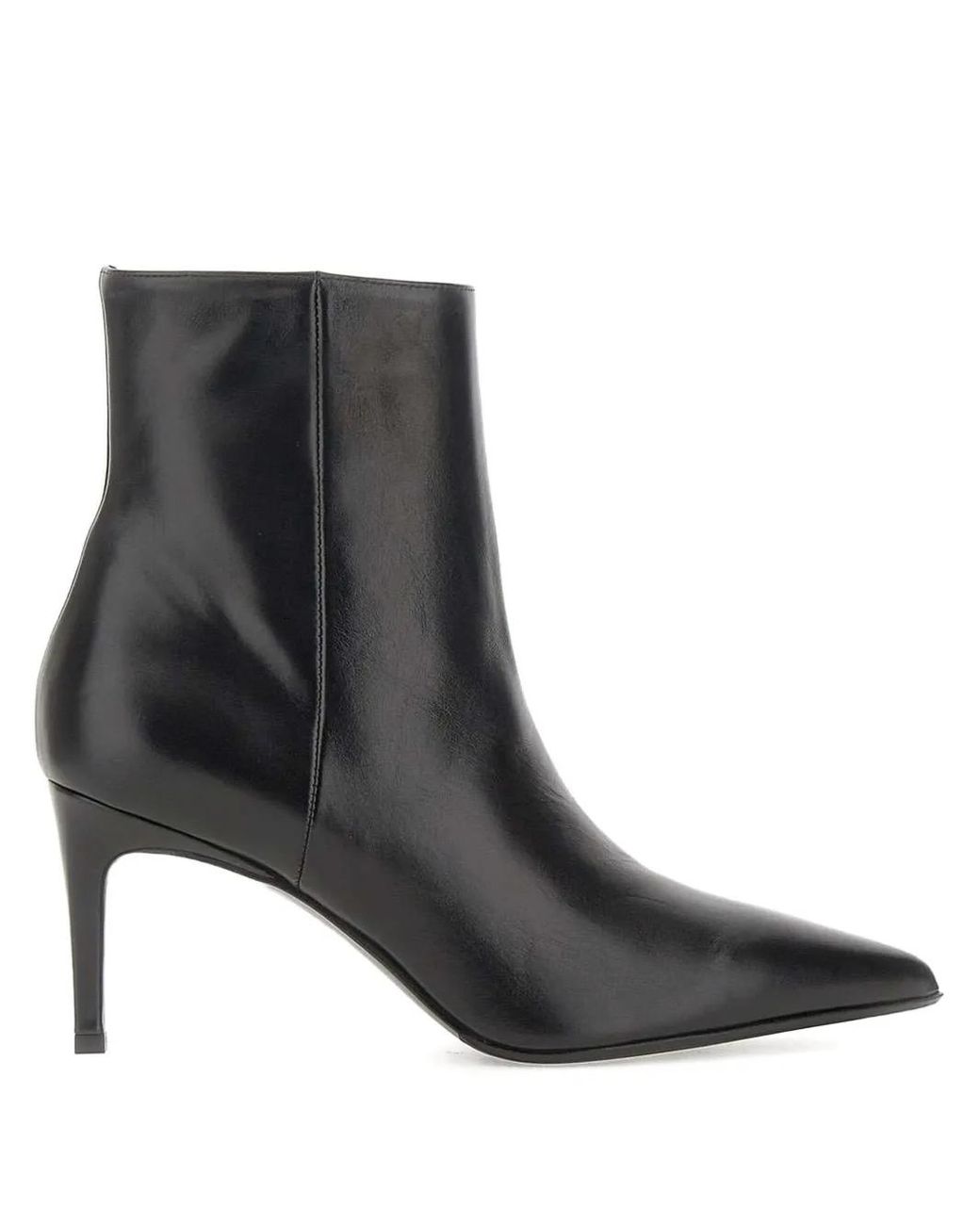 Sergio Levantesi Black Pointed-Toe Ankle Boots
