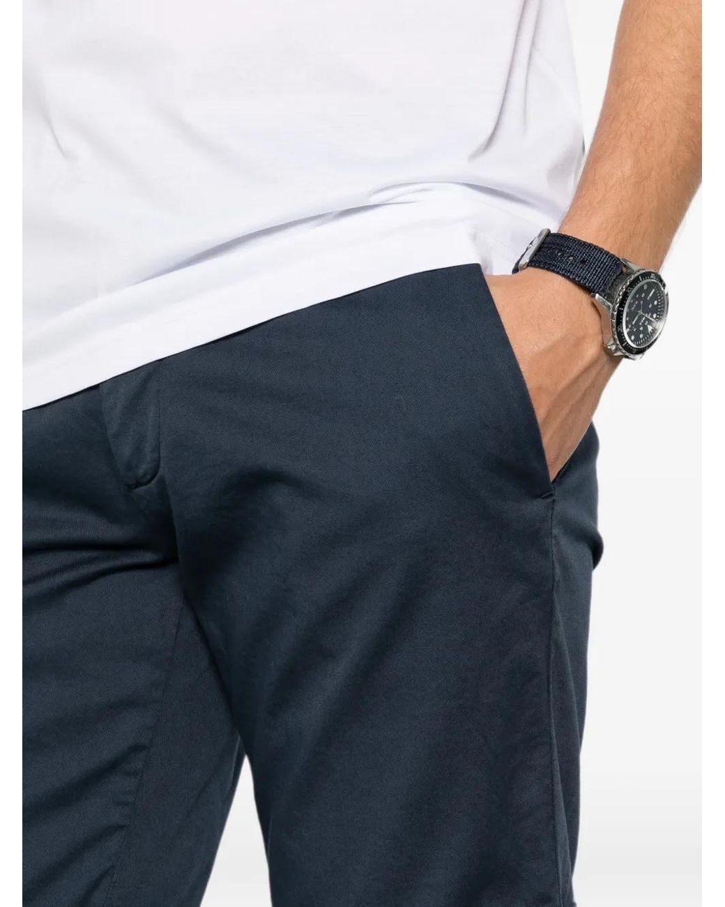 VELA SHOP Blue Short À Ourlets Retroussés for men