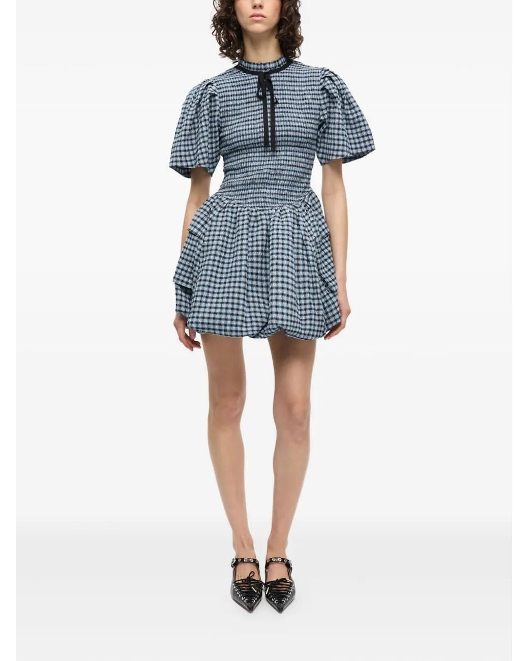 ganni check suiting mini dress Ganni Suiting Mini Dress