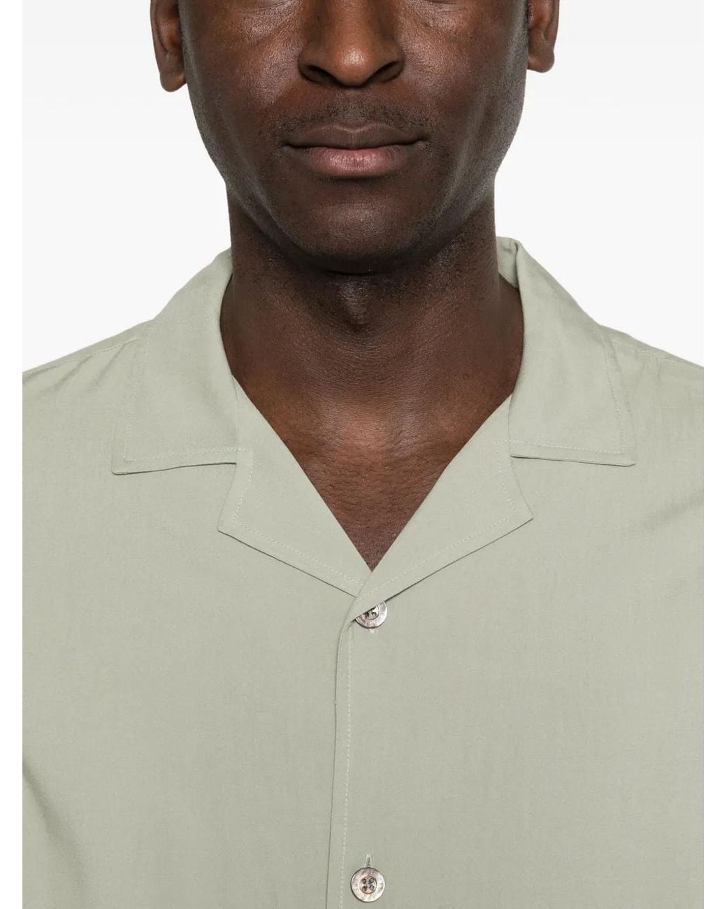 CHE White Buttoned Short-Sleeve Shirt for men
