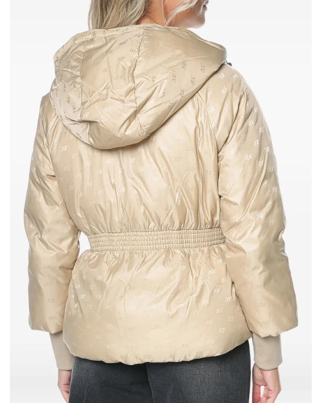ARMANI EXCHANGE Natural Logo-Print Hooded Jacket
