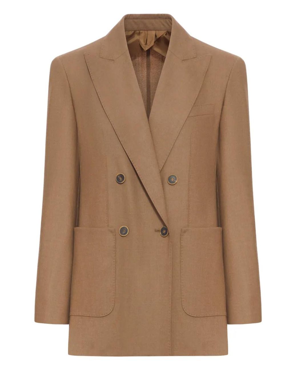 Chaqueta Con Doble Botonadura Max Mara de color Brown