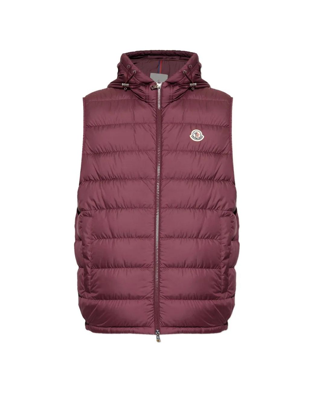 Moncler Red Quilted Vest 'Marseillan' for men