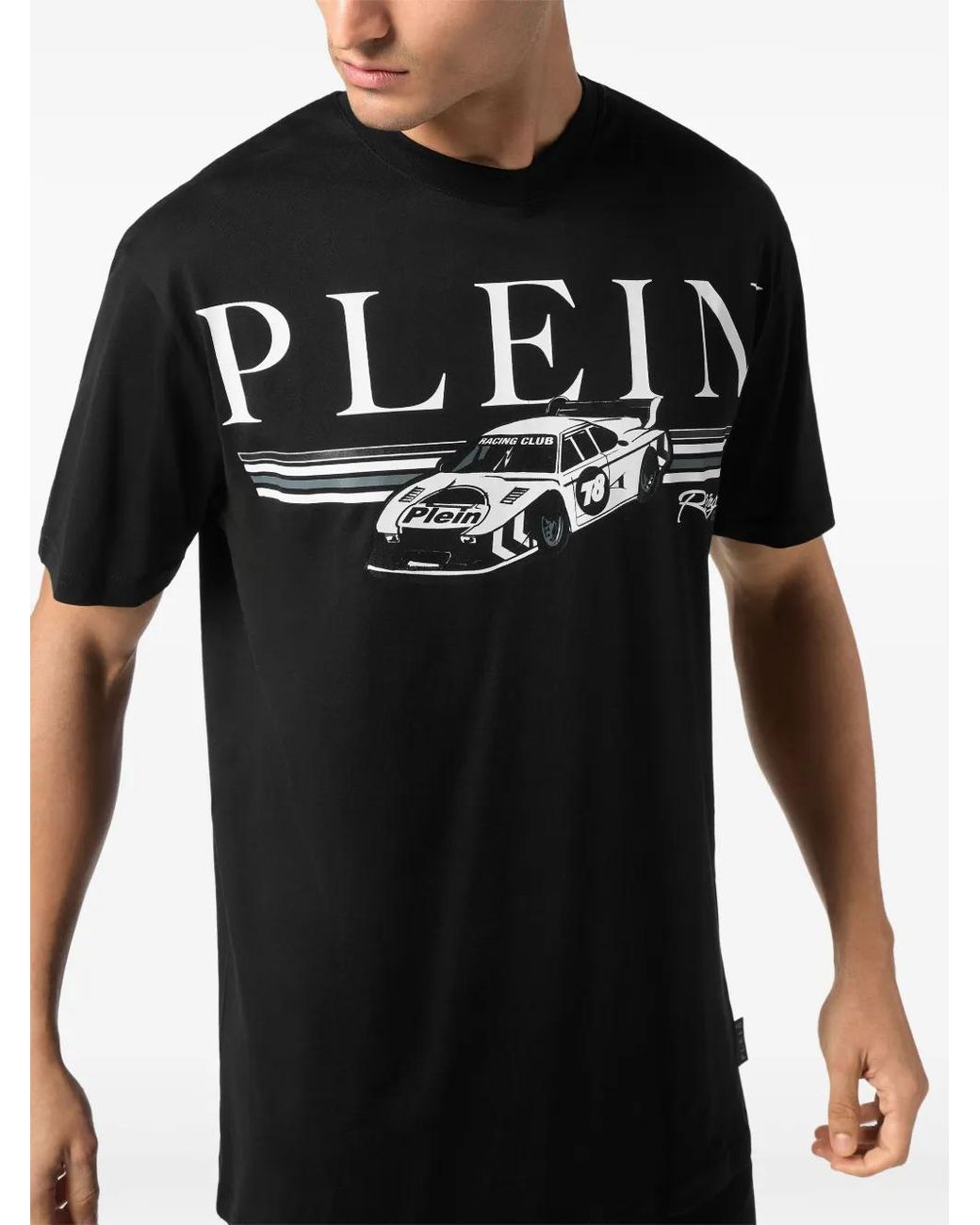 Philipp Plein Black Cars Racing T-Shirt for men