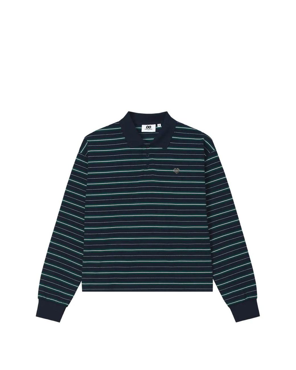 Chocoolate Blue Striped Polo Top