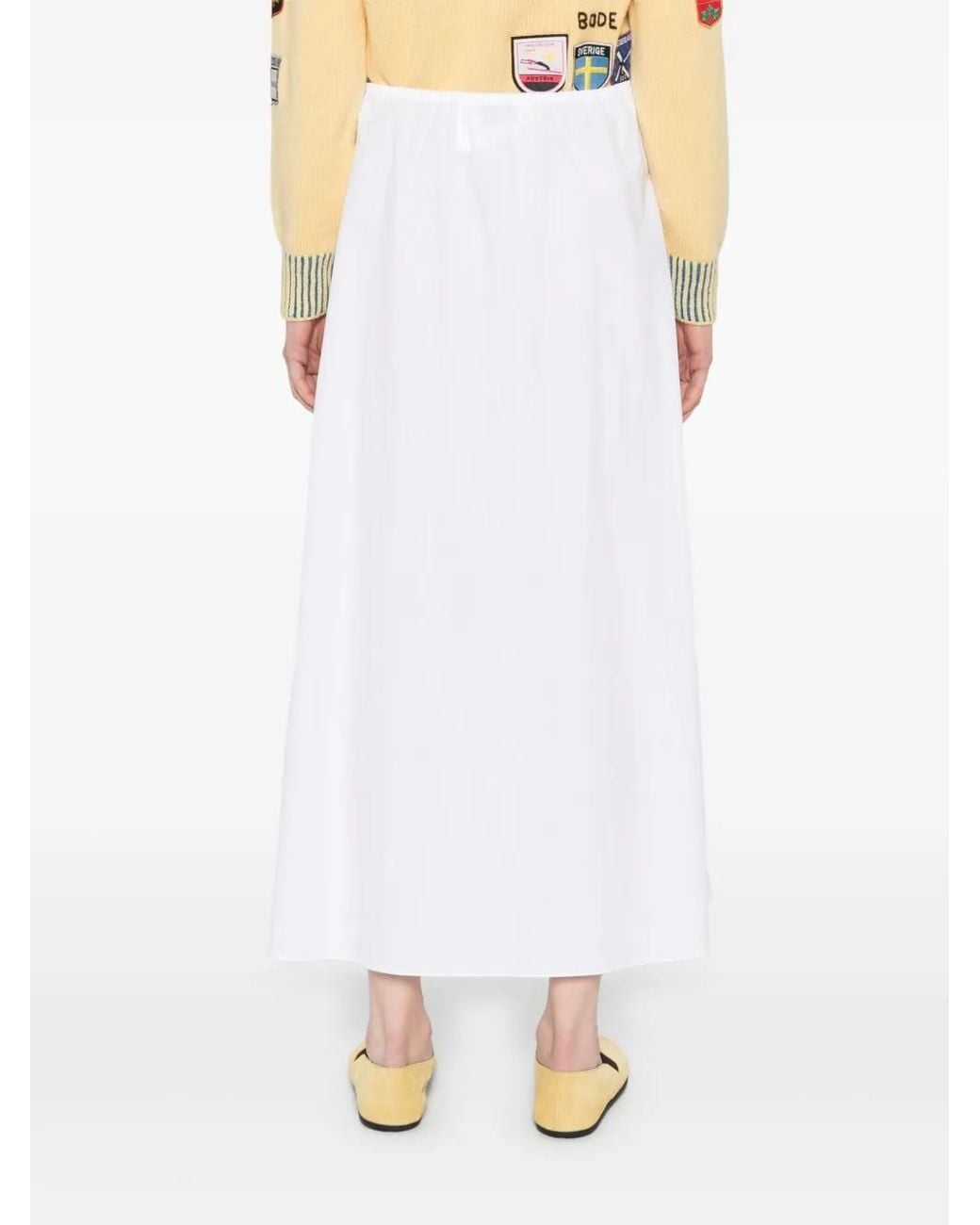 Matteau White Drawcord Skirt
