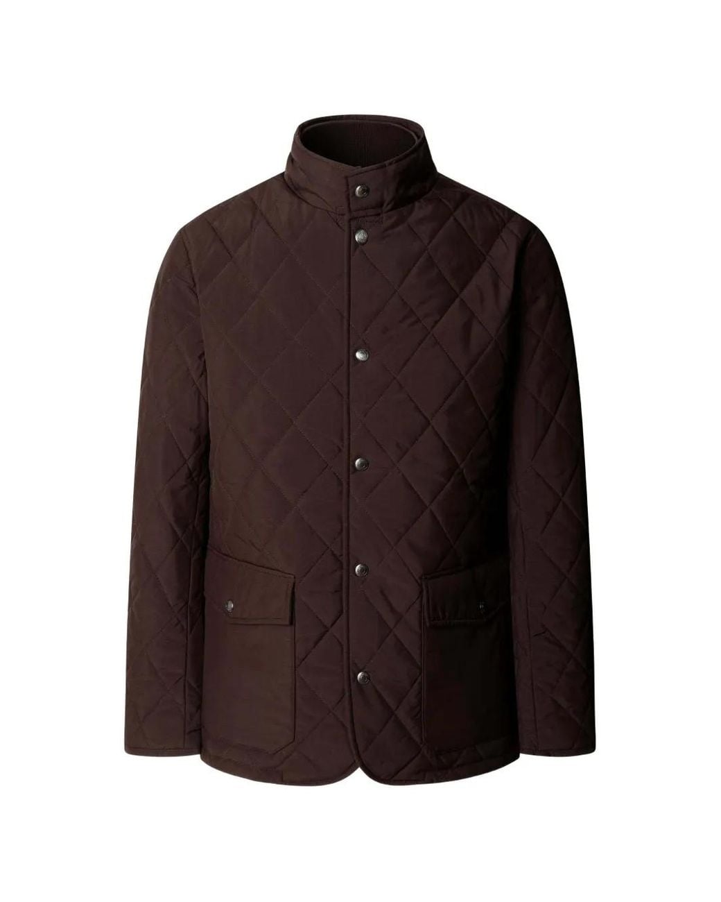 Hackett Brown Paddock Diamond-Quilted Jacket for men