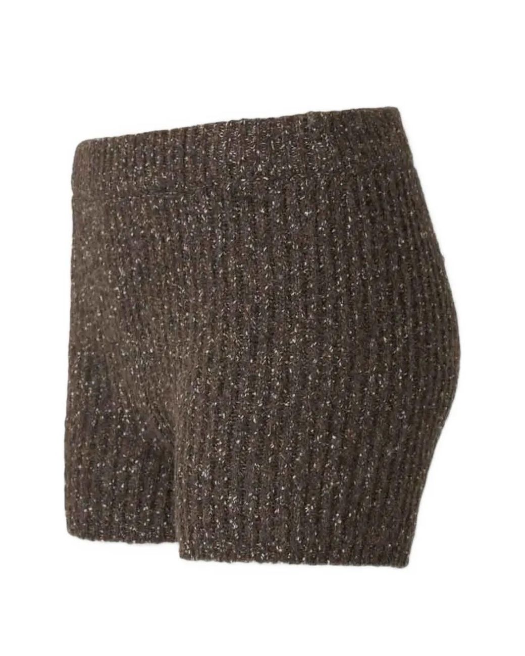 ELY ELY Gray Short En Maille Côtelée