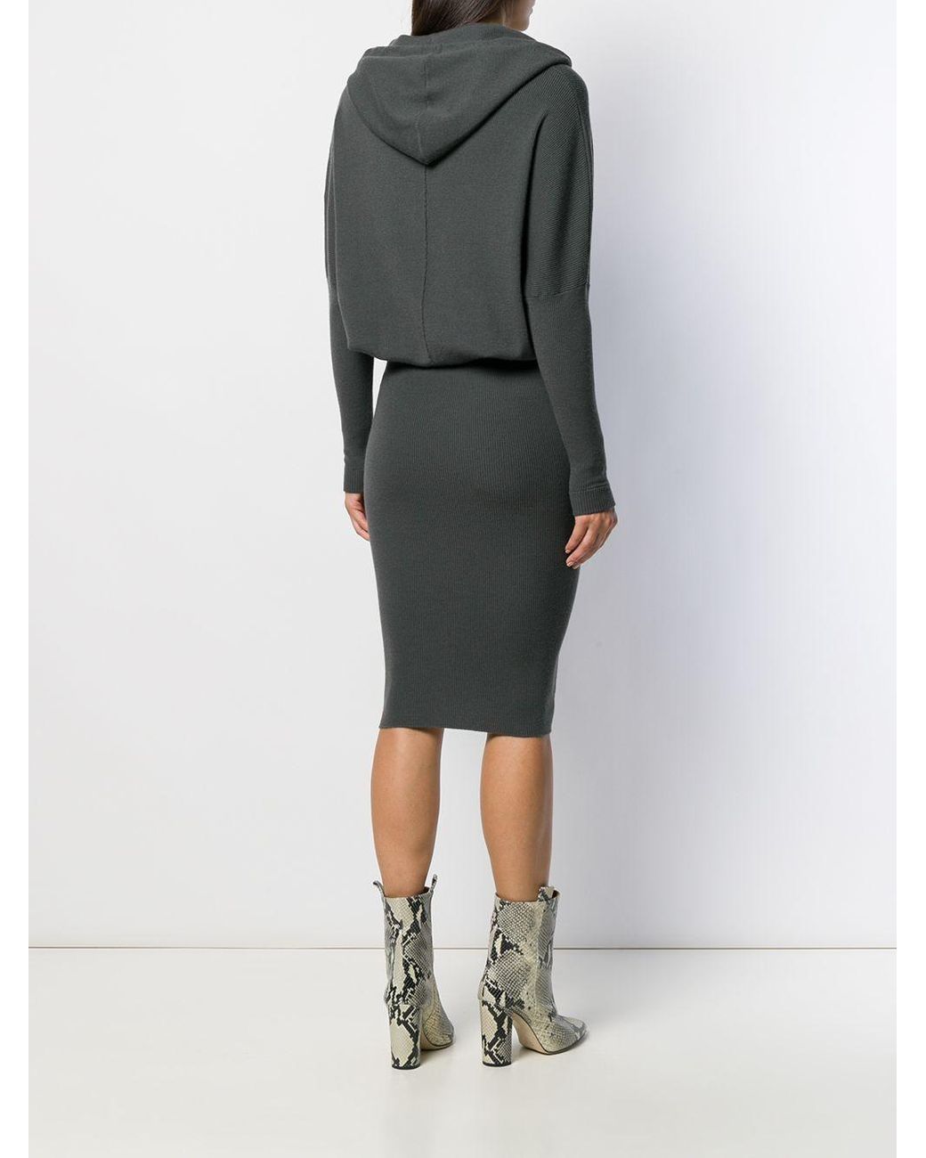 knitted hooded dress