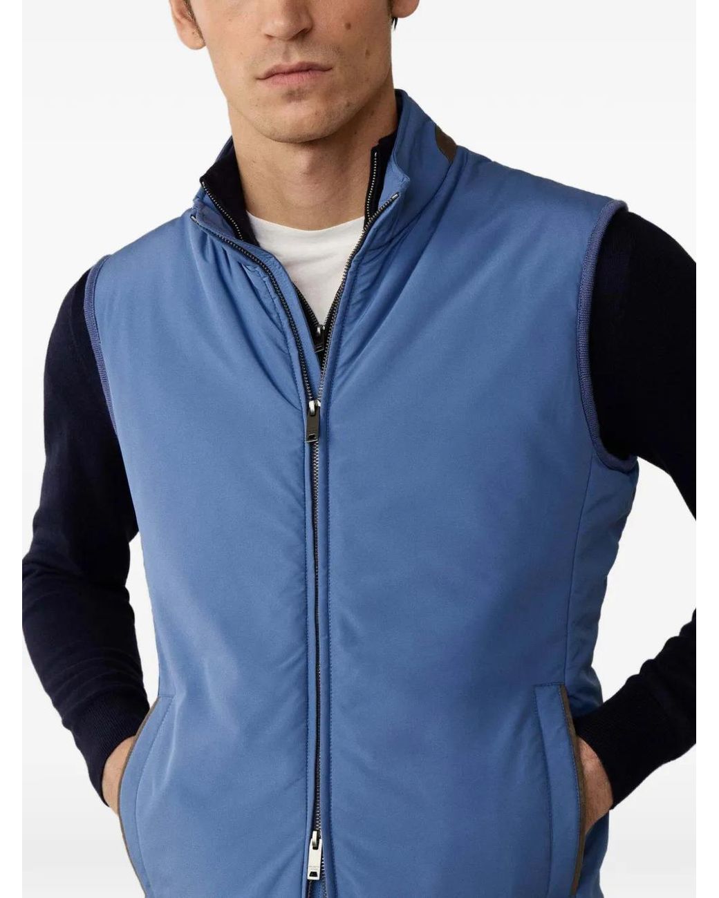 Chaleco Windsor Con Cremallera Hackett de hombre de color Blue