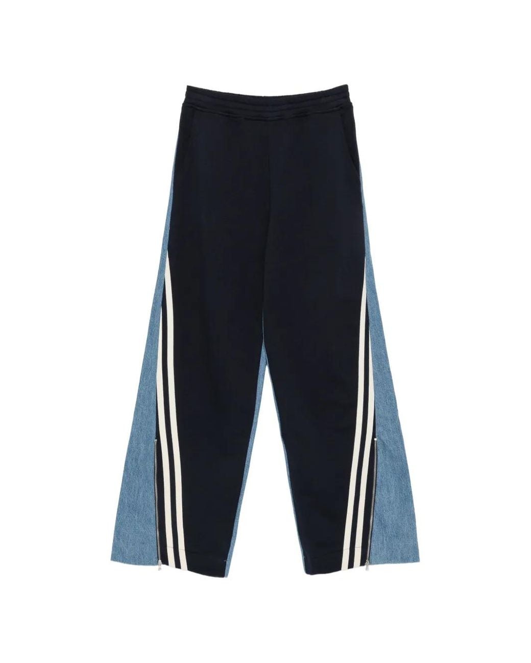 Circus Hotel Blue Side-Stripe Panelled Trousers