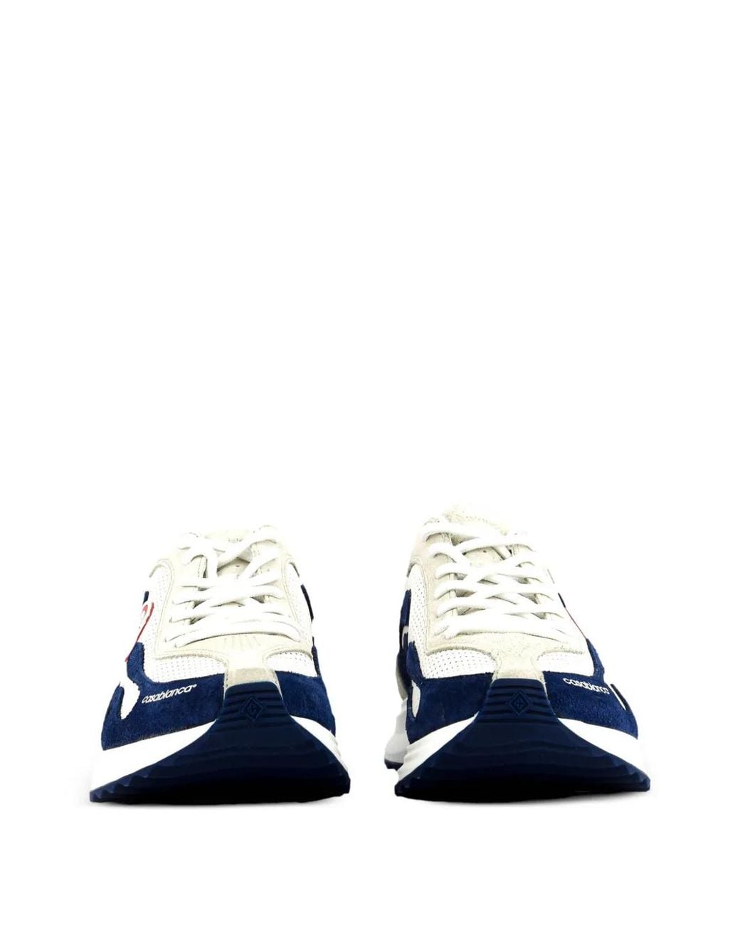 Casablanca Blue Stade Logo-Patch Sneakers for men