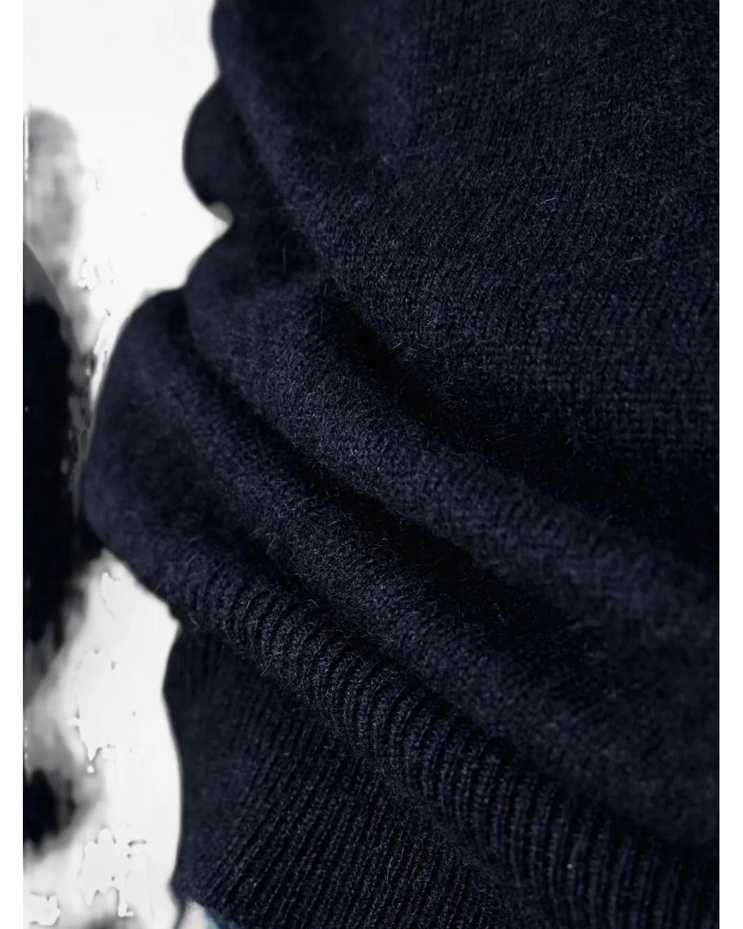 Lindbergh Blue Crew-Neck Ribbed-Trim Sweater for men