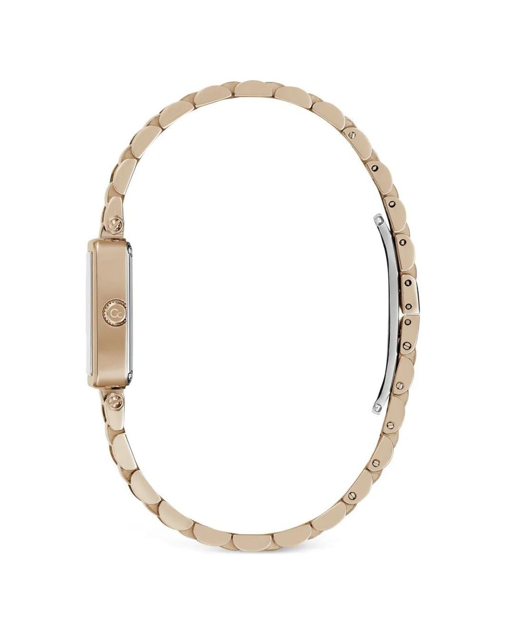 Guess White Gc Rectangular-Case 21Mm Watch