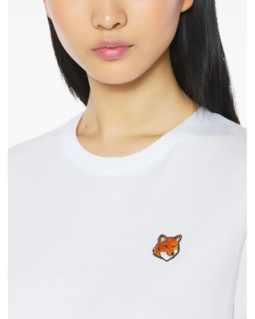Maison Kitsuné White Fox Head Regular Tee-Shirt