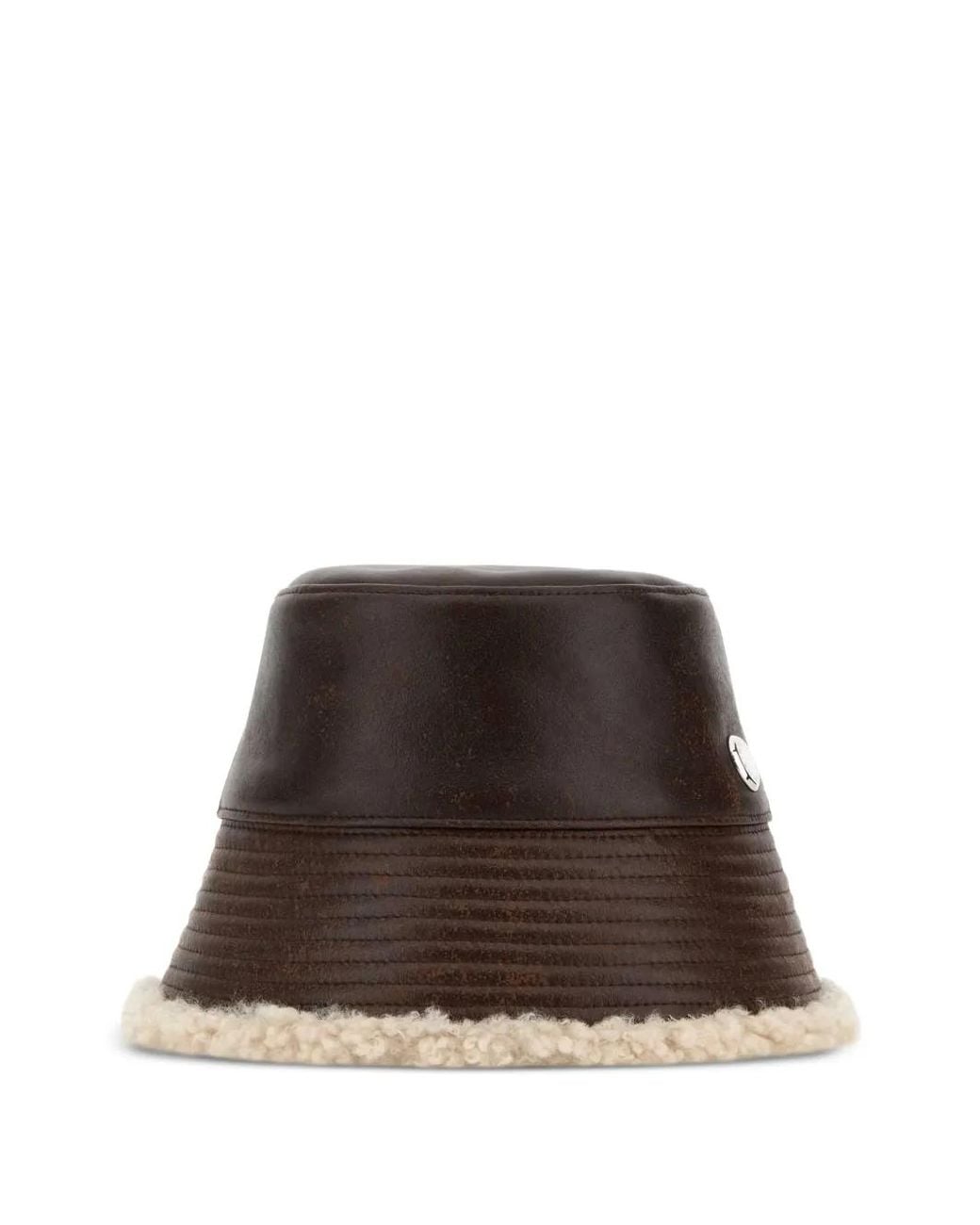 Stella McCartney Brown Logo-Plaque Bucket Hat