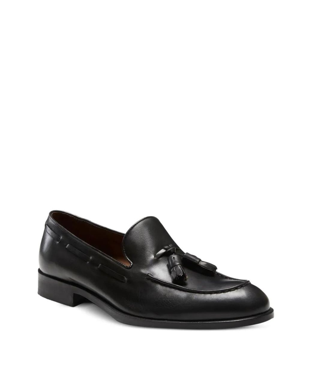 Fratelli Rossetti Black Brera Tassel-Detail Leather Loafers for men