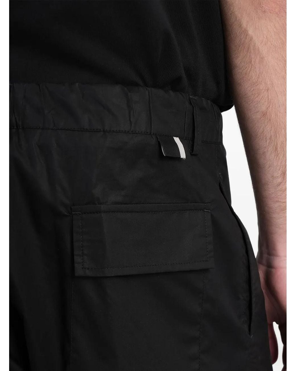 Low Brand Black Elasticated-Waistband Shorts for men