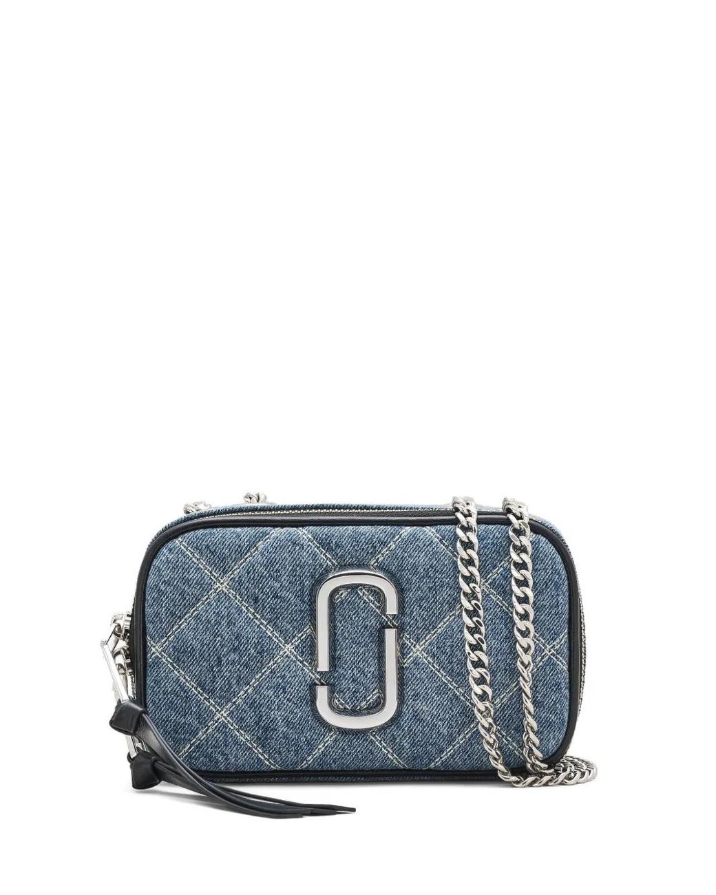 Marc Jacobs The Quilted Denim Chain Snapshot Bag in Blue | Lyst