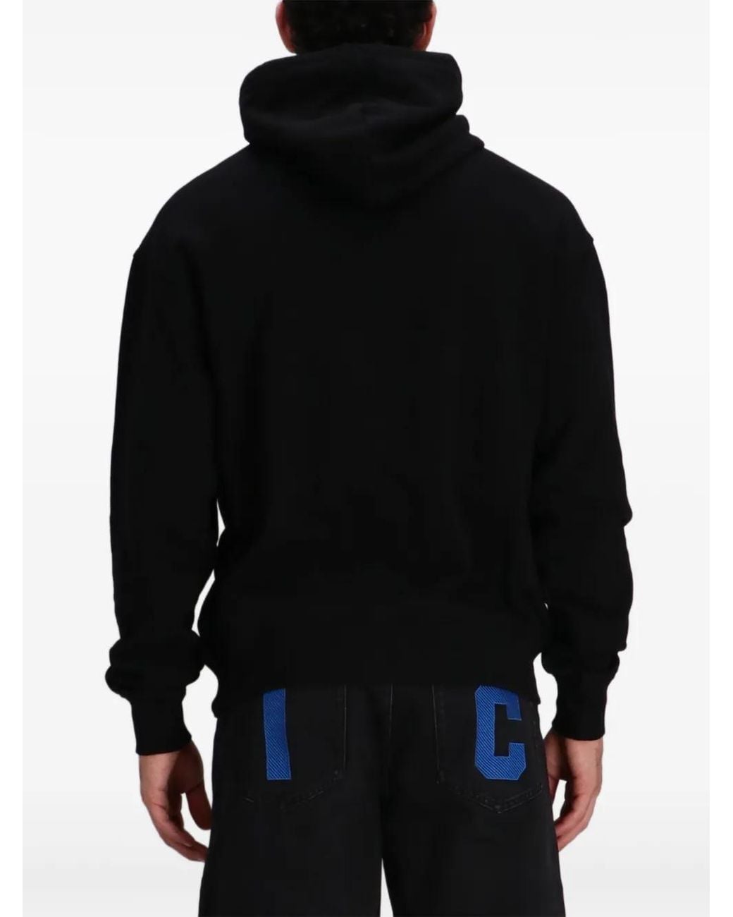 ICECREAM Black Running Dog Hoodie for men