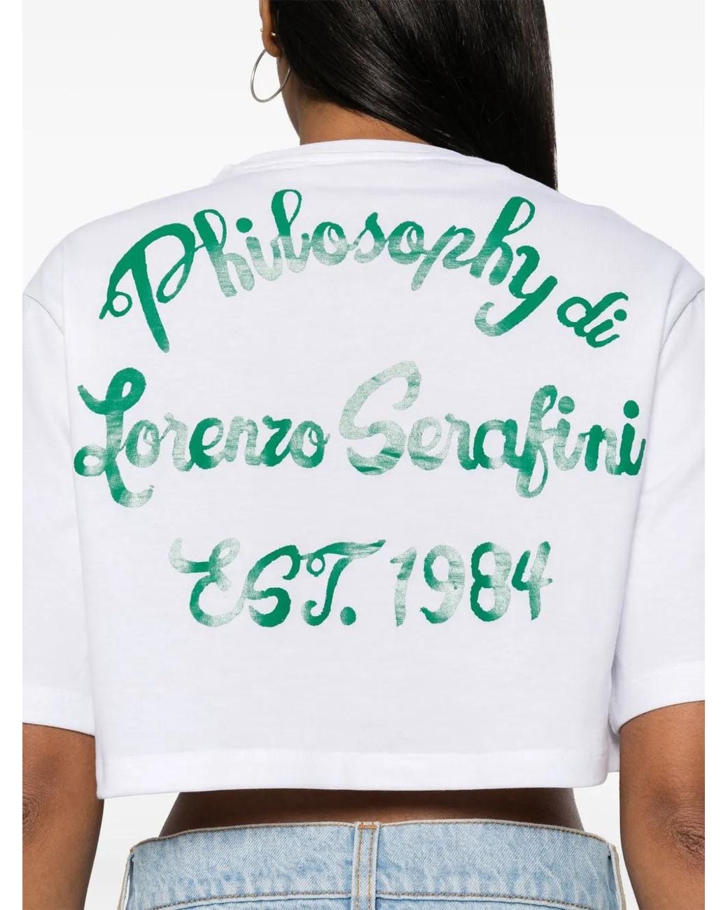 Philosophy Di Lorenzo Serafini White Logo-Print Cotton T-Shirt