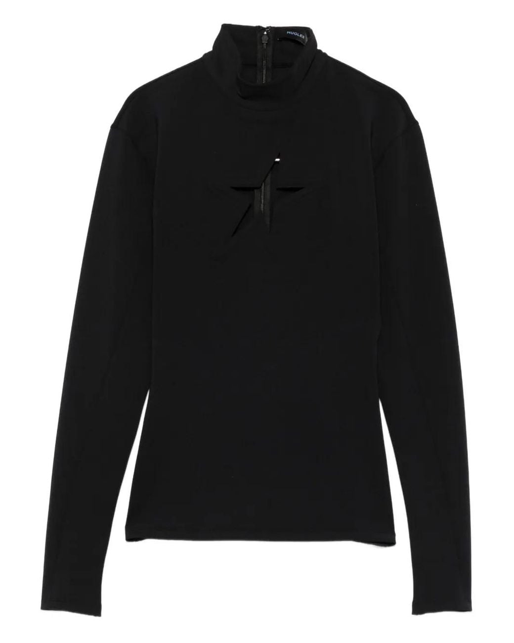 Mugler Black T-Shirts And Polos