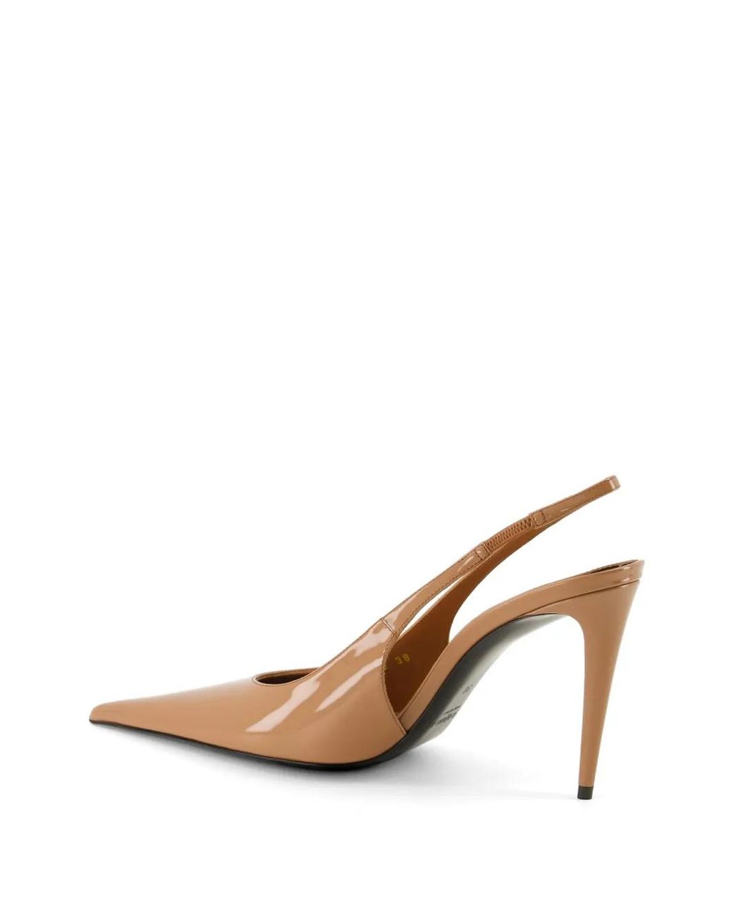 Saint Laurent Natural Guermantes Pointed-Toe Pumps
