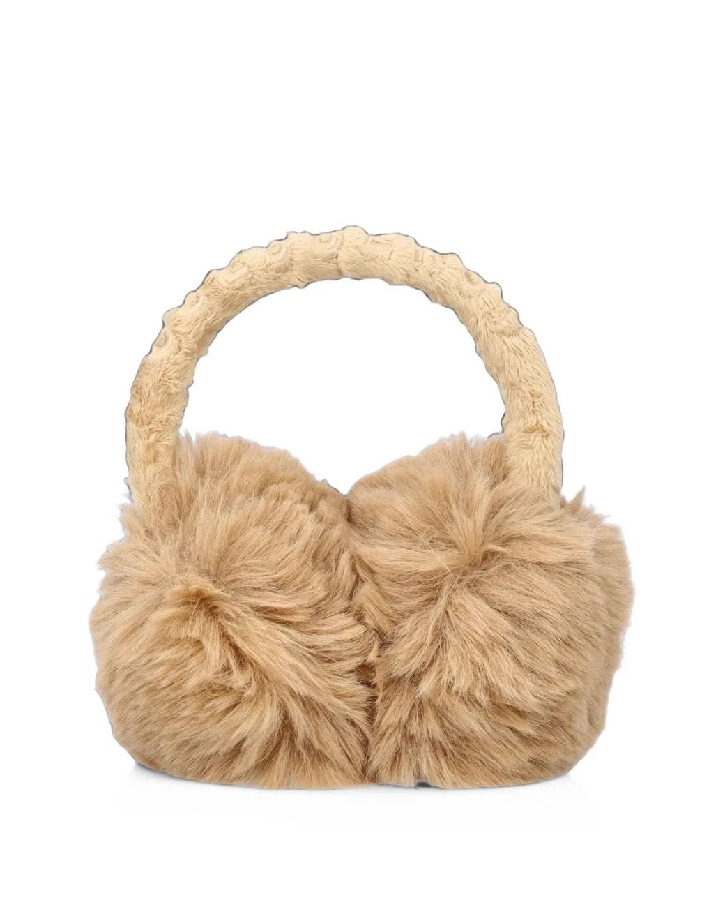 Goldbergh White Fluffy Faux-Fur Earmuffs