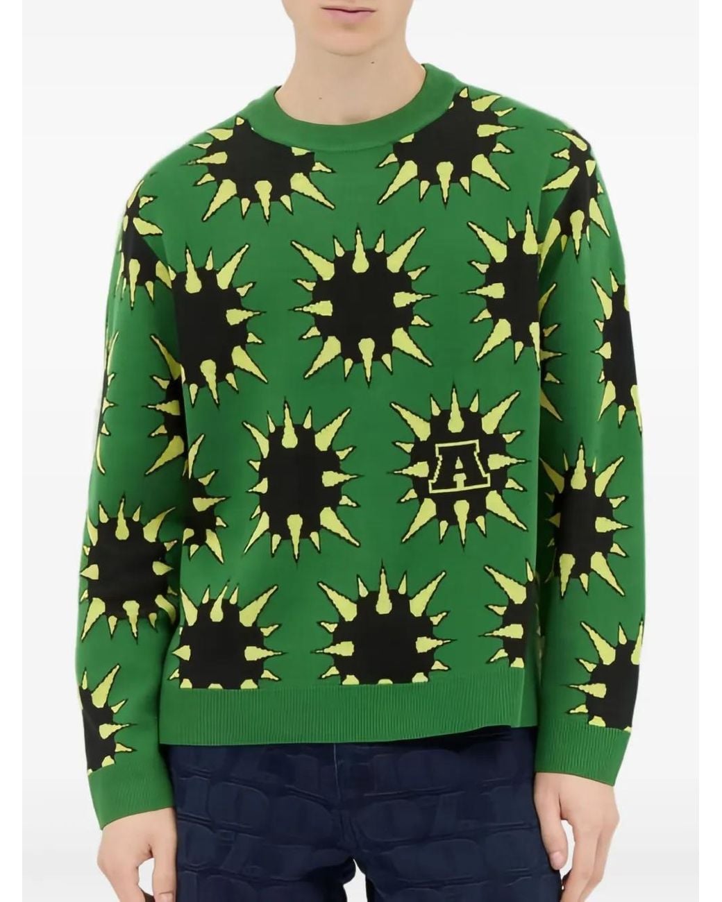 AWAKE NY Green Spike Jumper for men