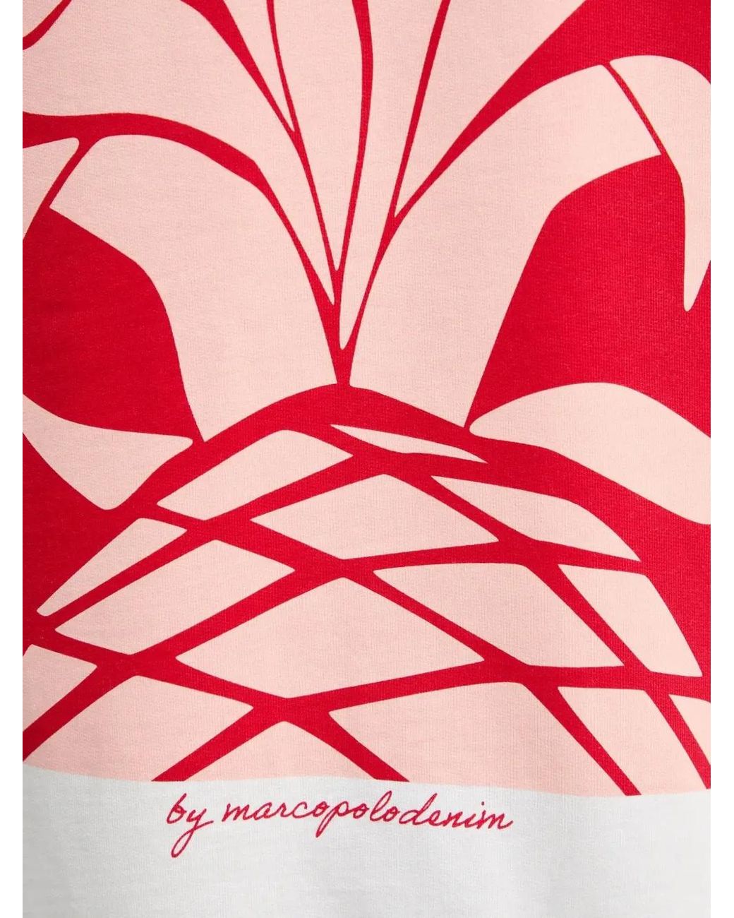 Marc O' Polo White Sweat À Logo Brodé Et Imprimé Ananas