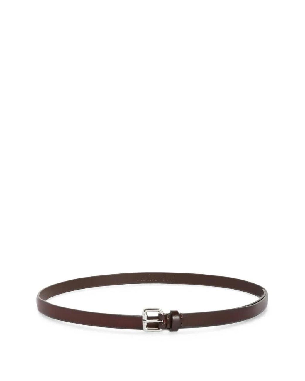 P.A.R.O.S.H. White Buckle-Fastening Leather Belt