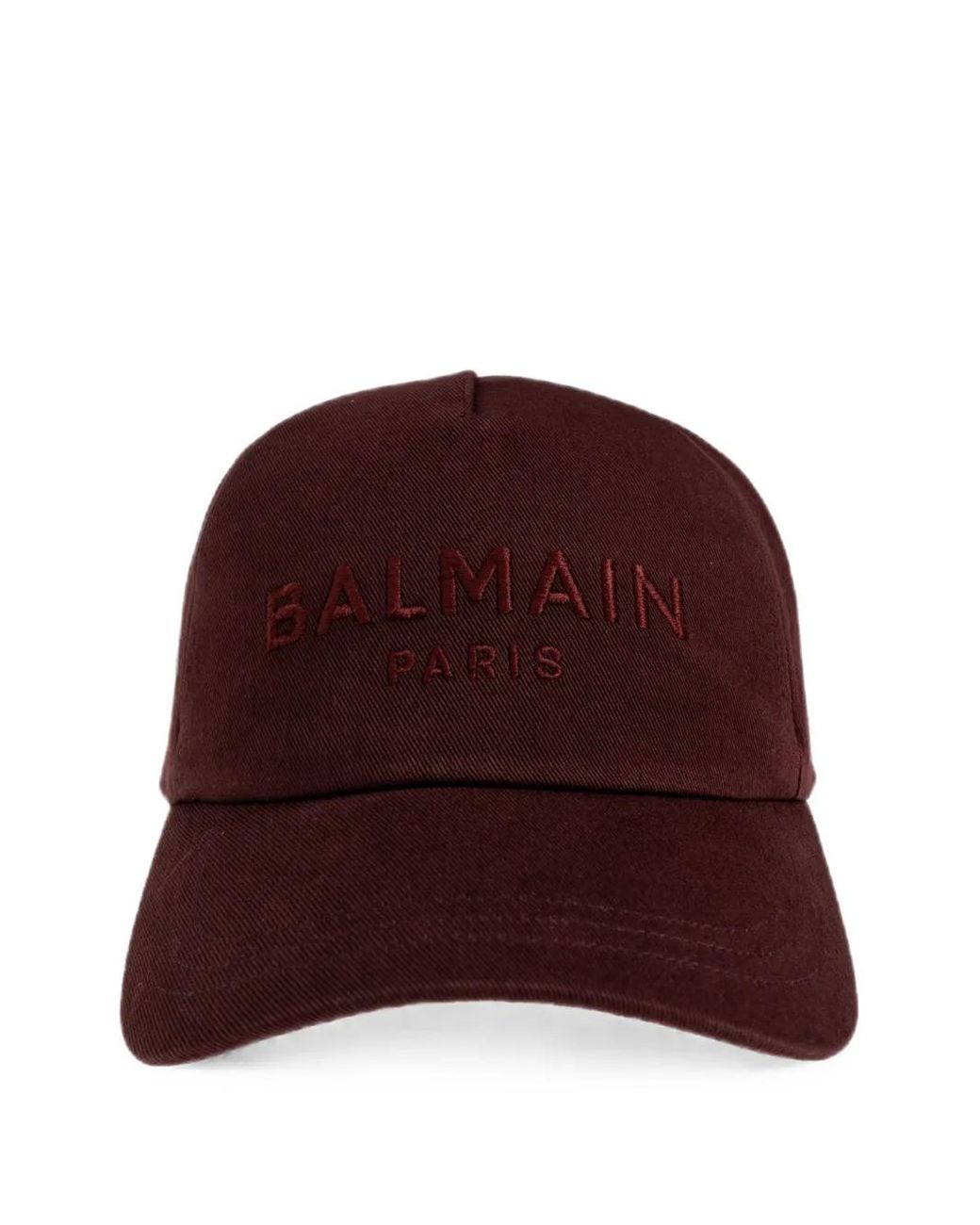 Balmain Red Casquette À Logo Brodé