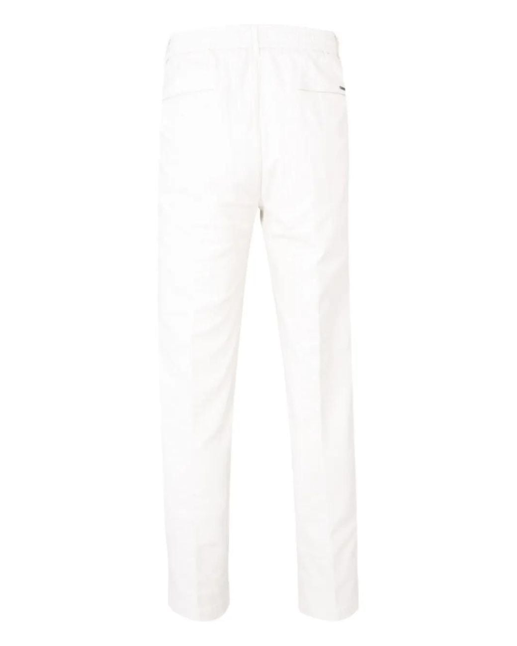 Peserico White Drawstring Trousers for men