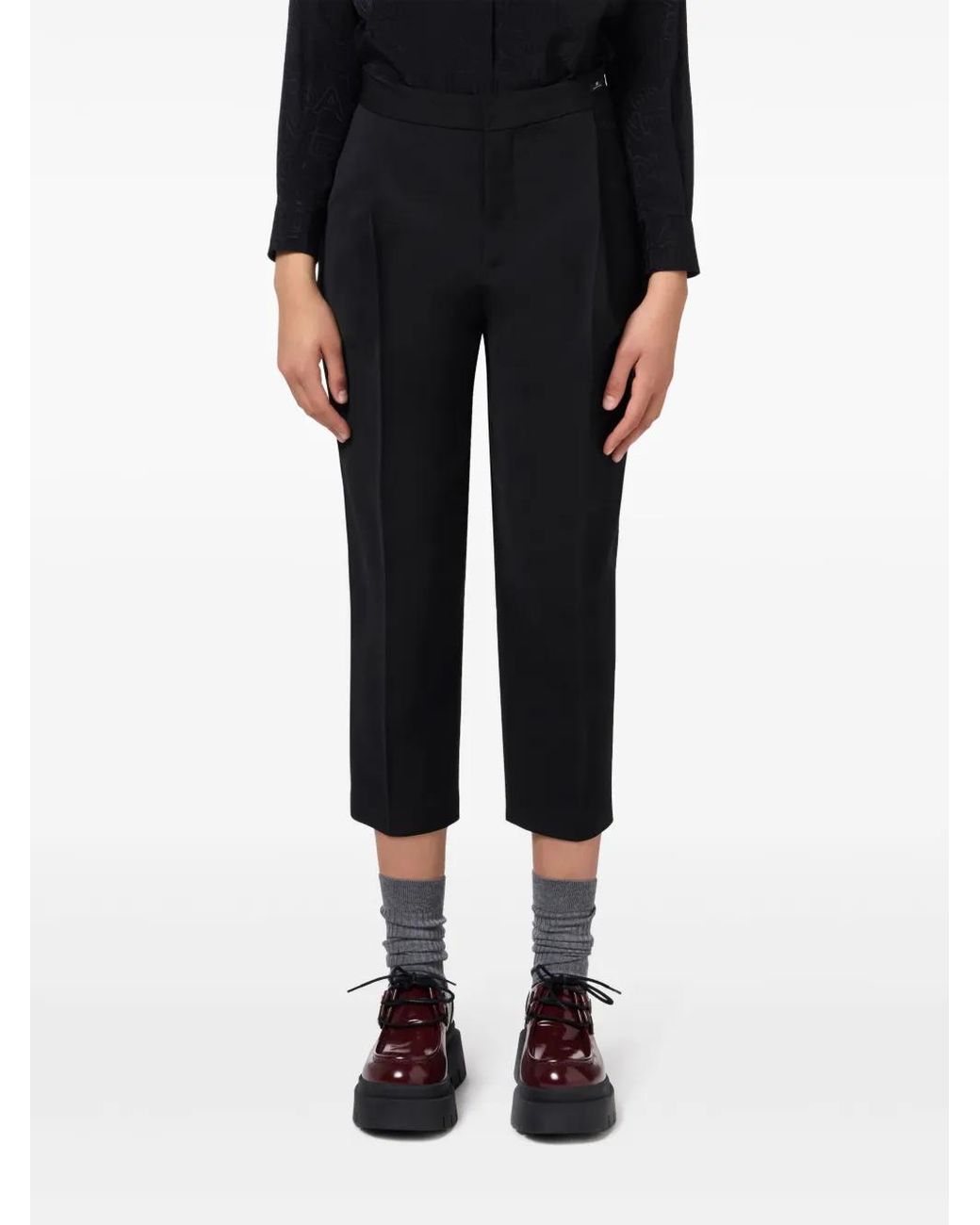 Elisabetta Franchi Black Chic Tailored Pants For