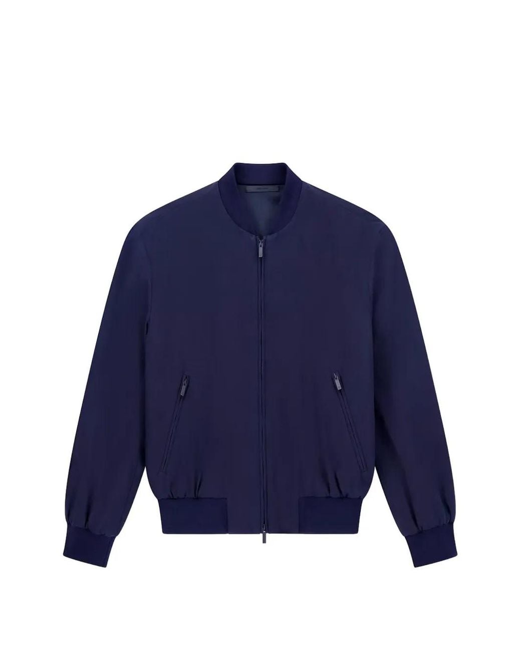 Giorgio Armani Blue Zip-Up Bomber Jacket for men