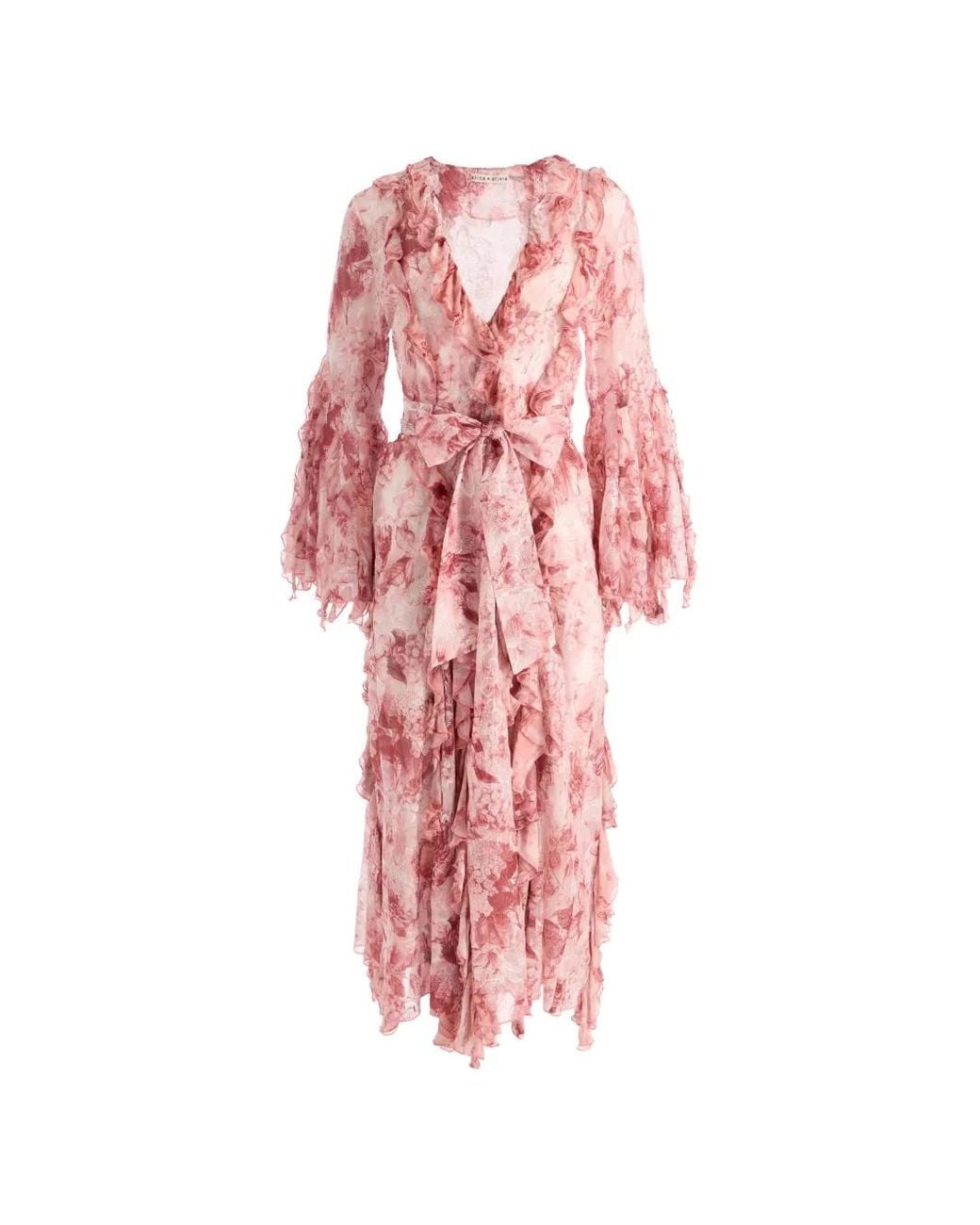 Alice + Olivia Pink Trench À Volants