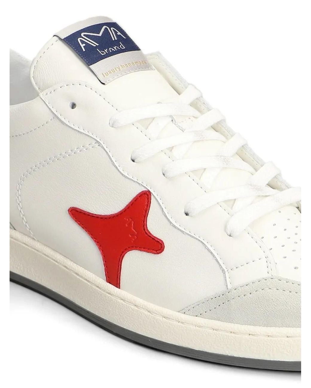 AMA BRAND Pink Star-Patch Lace-Up Sneakers for men