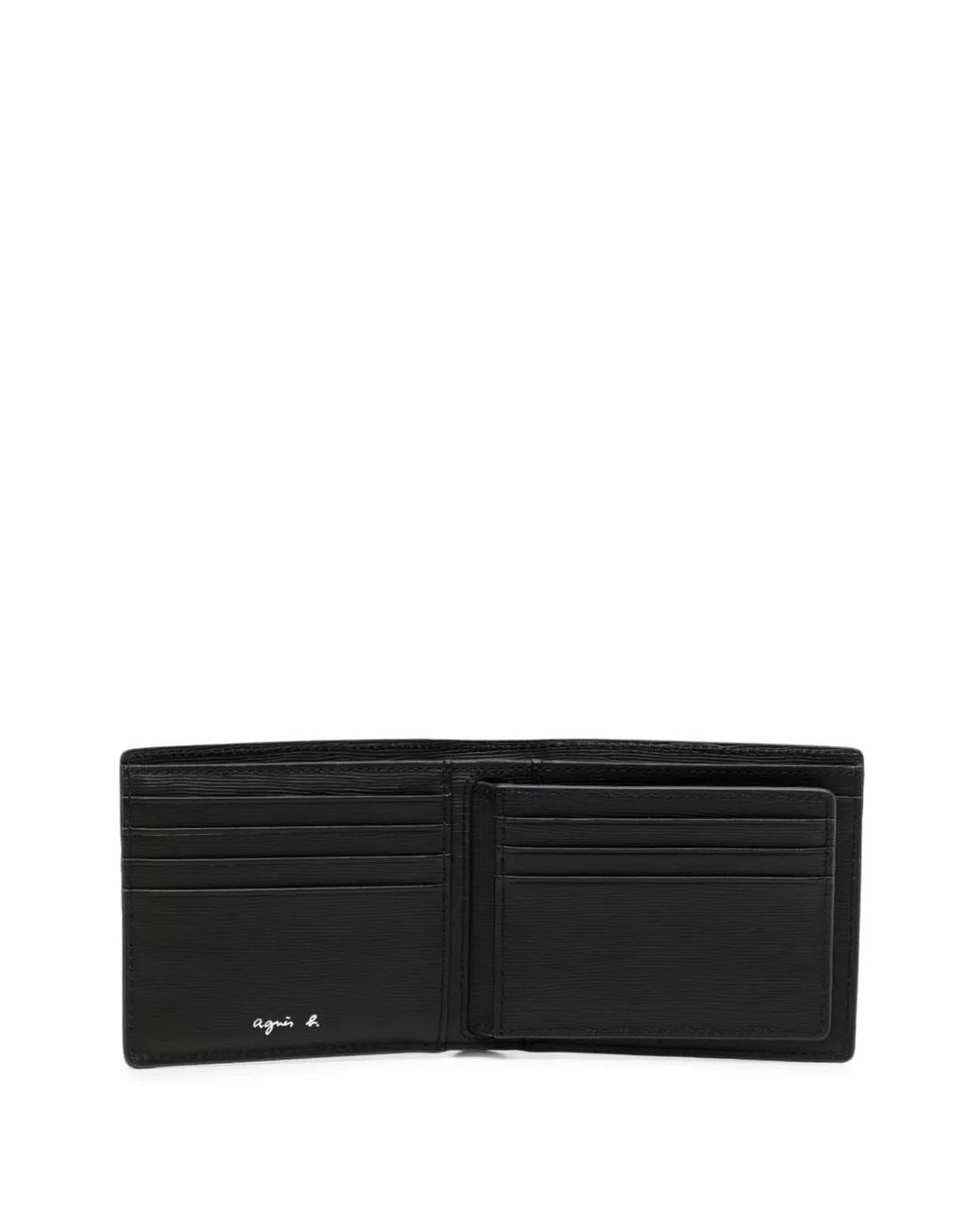 Agnes B. Blue Folded Grained-Leather Wallet for men