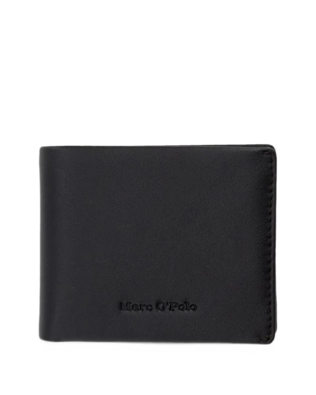 Marc O' Polo Black Portefeuille Pliant À Logo Embossé for men