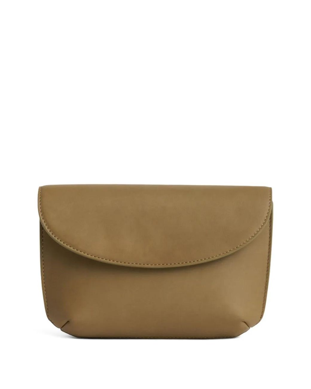 Yu Mei Brown Keriana Leather Clutch Bag