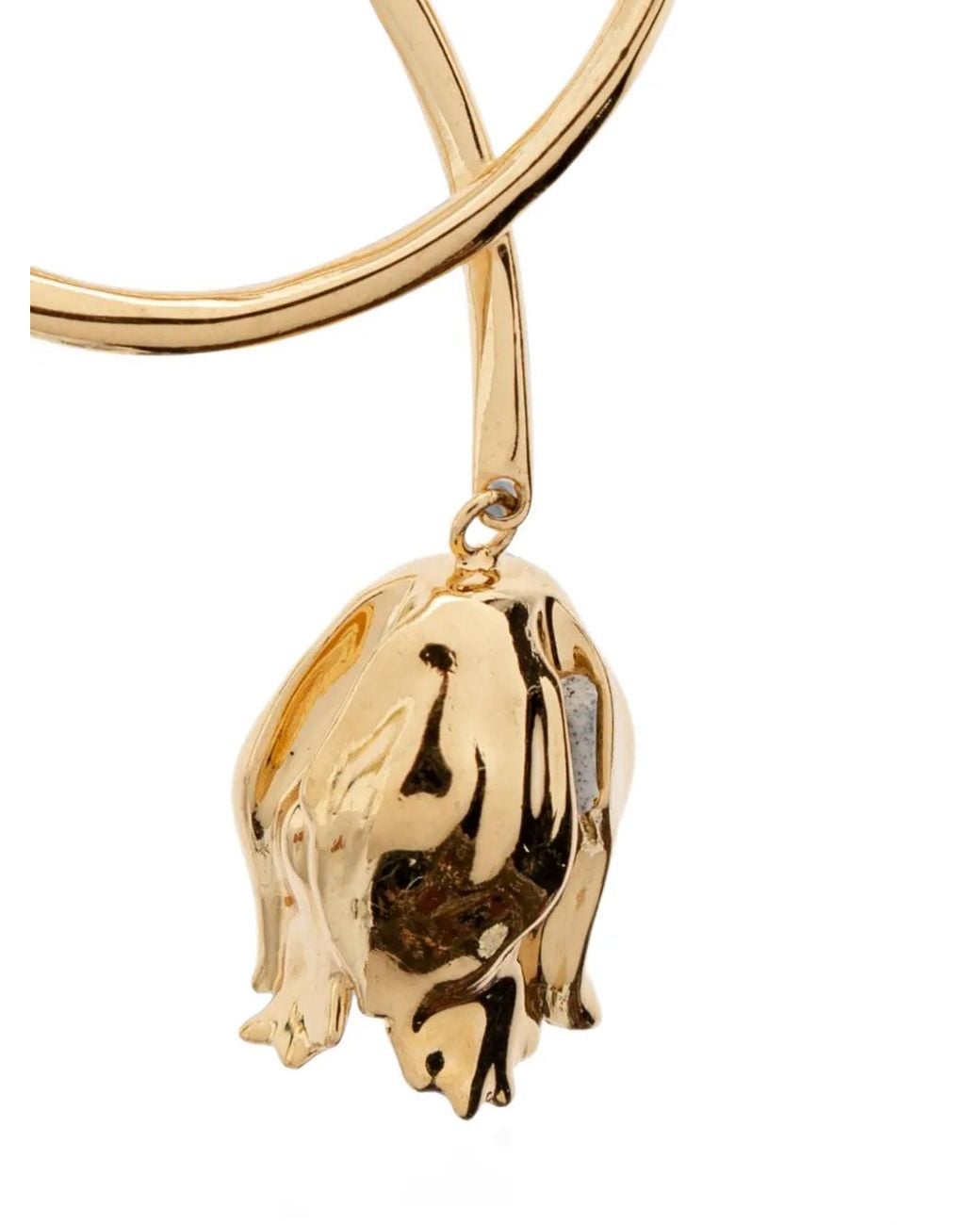 Chloé Metallic Tulip Circular Brooch
