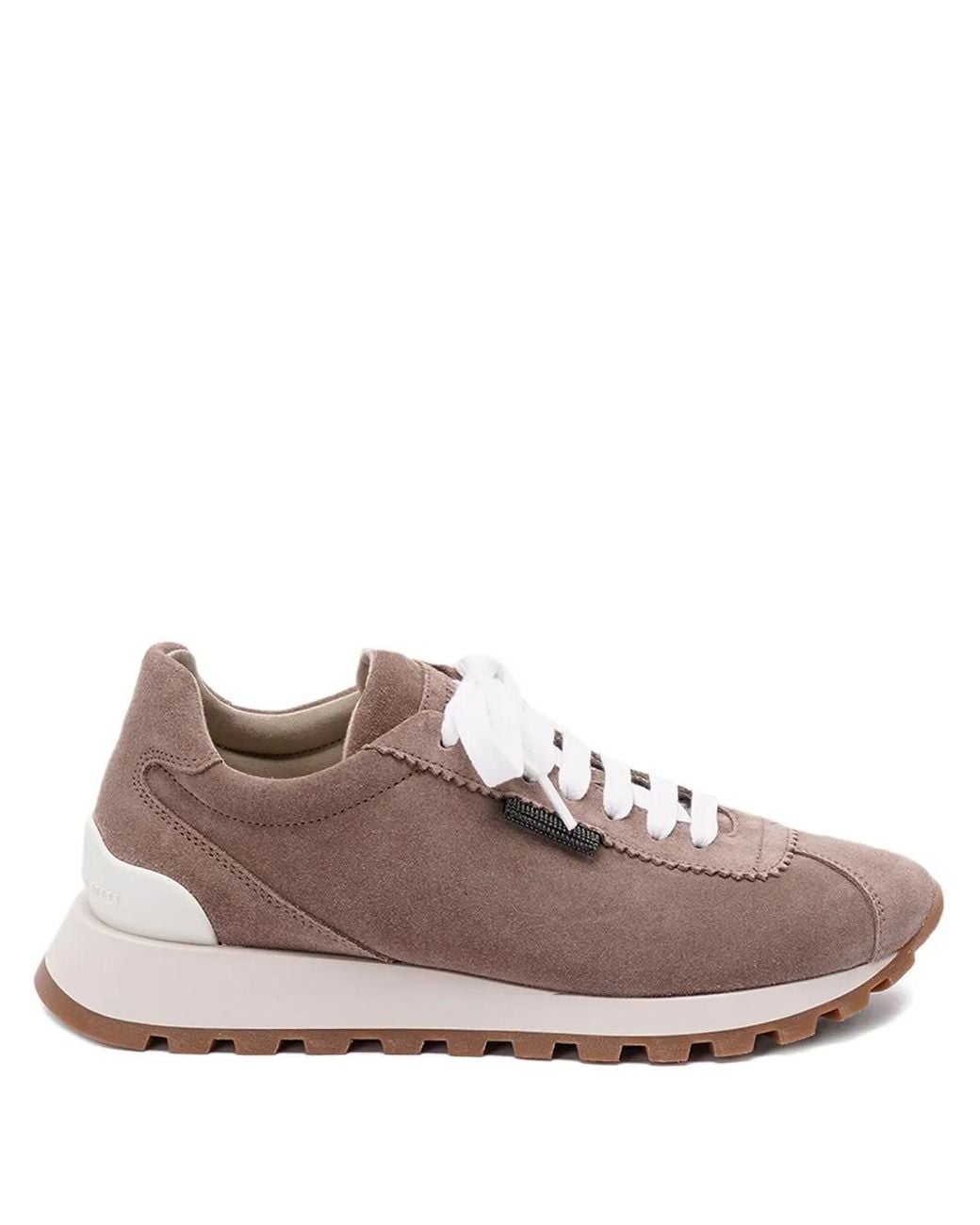 Brunello Cucinelli Brown Suede Sneakers