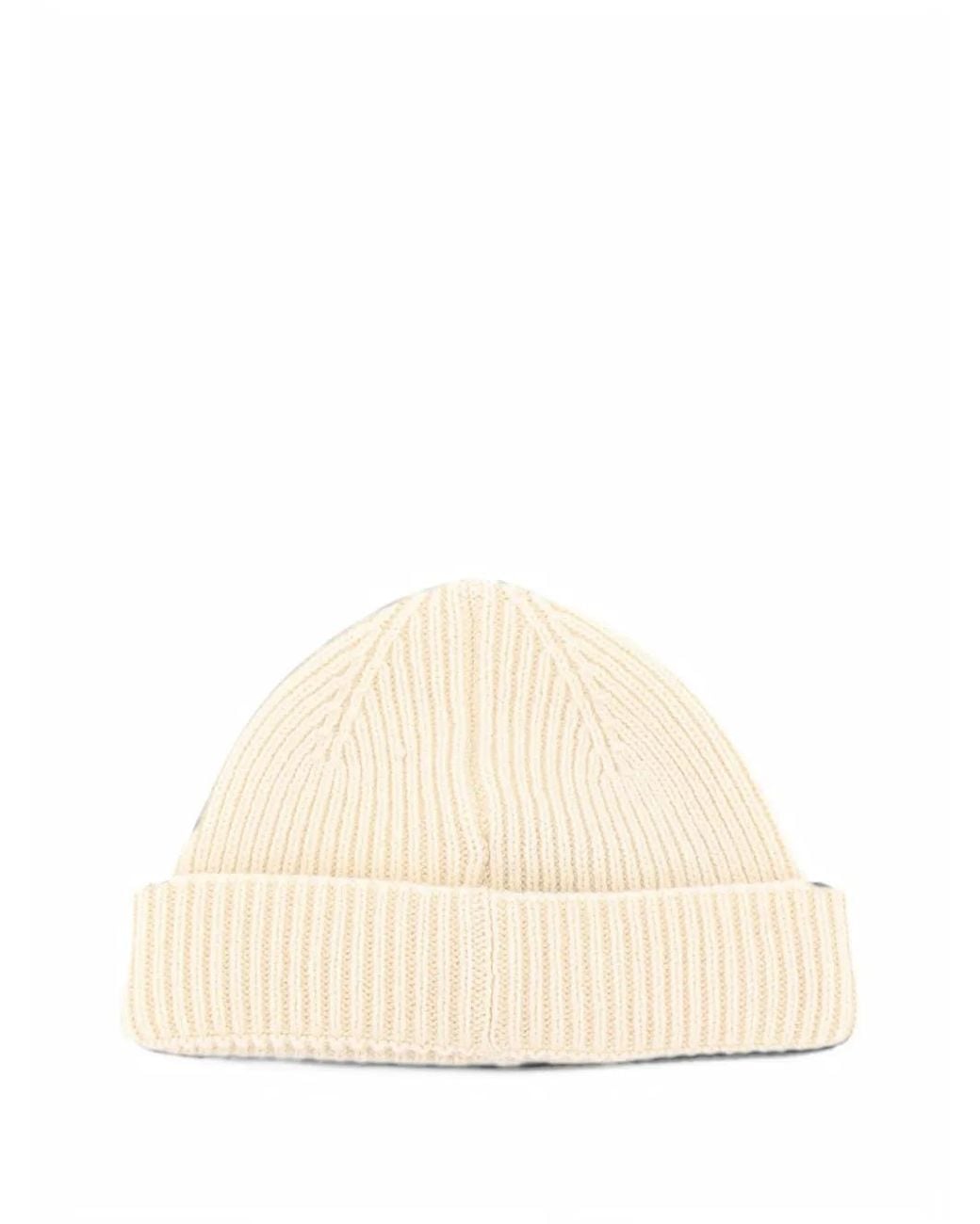 Amaranto Natural Ribbed-Knit Beanie Hat for men