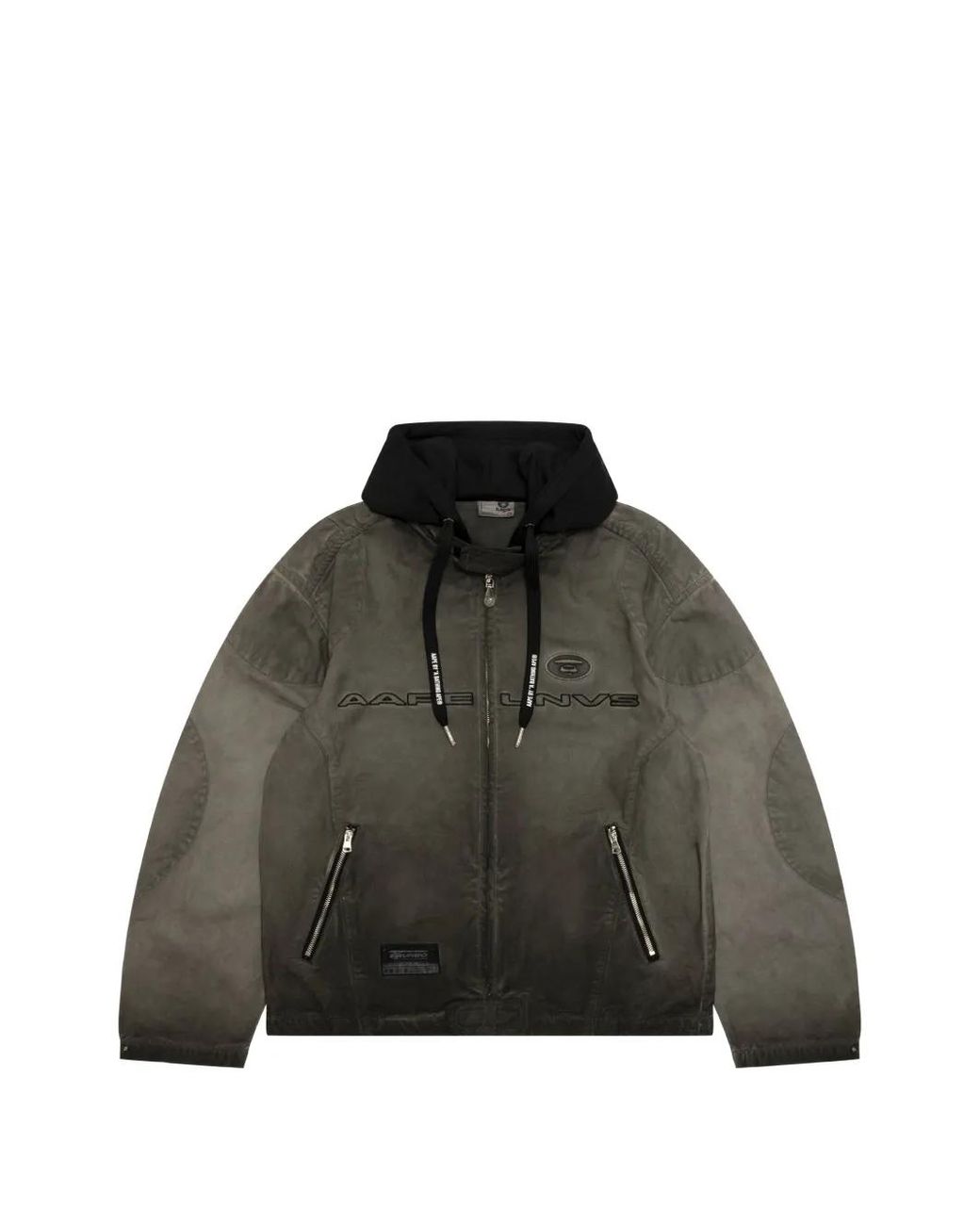 Aape By A Bathing Ape Black Hooded Cotton Jacket for men
