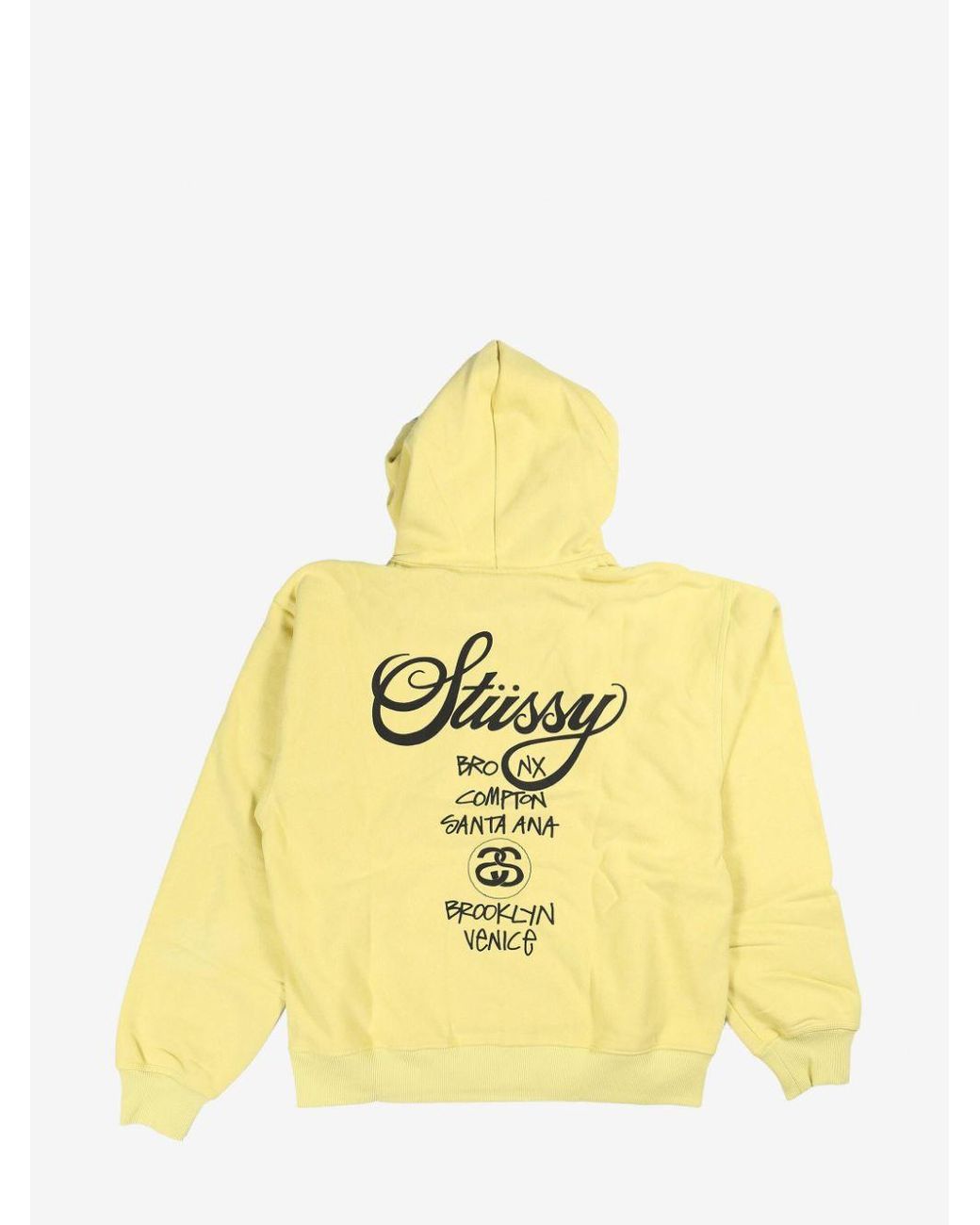 ★韓国の人気★【STUSSY】★WORLD TOUR ZIP HOODI.E★YELLOW★ org.jpg