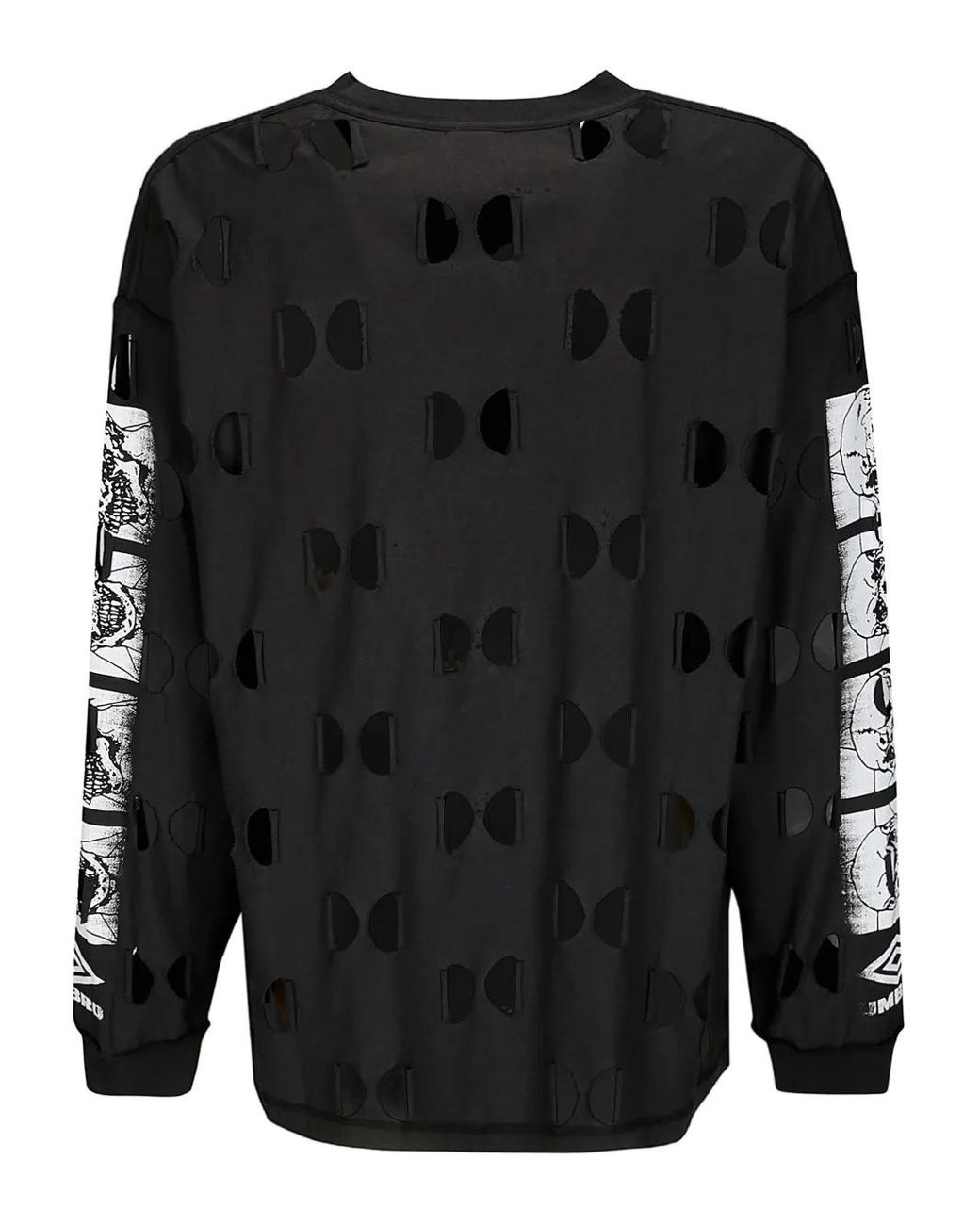 【関税込み】Umbro ブラック 'Against The Fence' LS Tシャツ Umbro Against The Fence LS T-Shirt - Washed Black