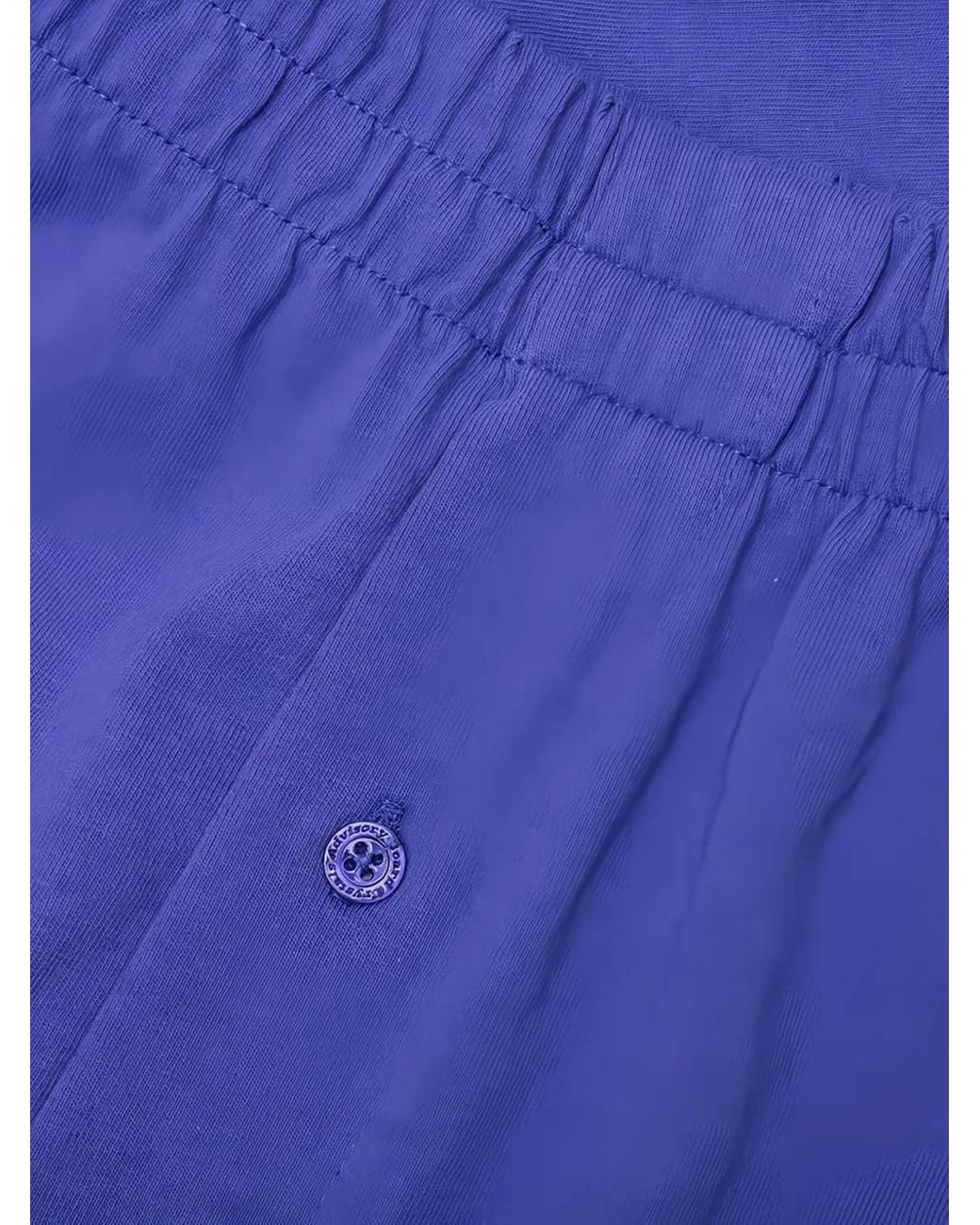 Advisory Board Crystals Blue Elasticated-Waist Logo-Patch Trousers for men