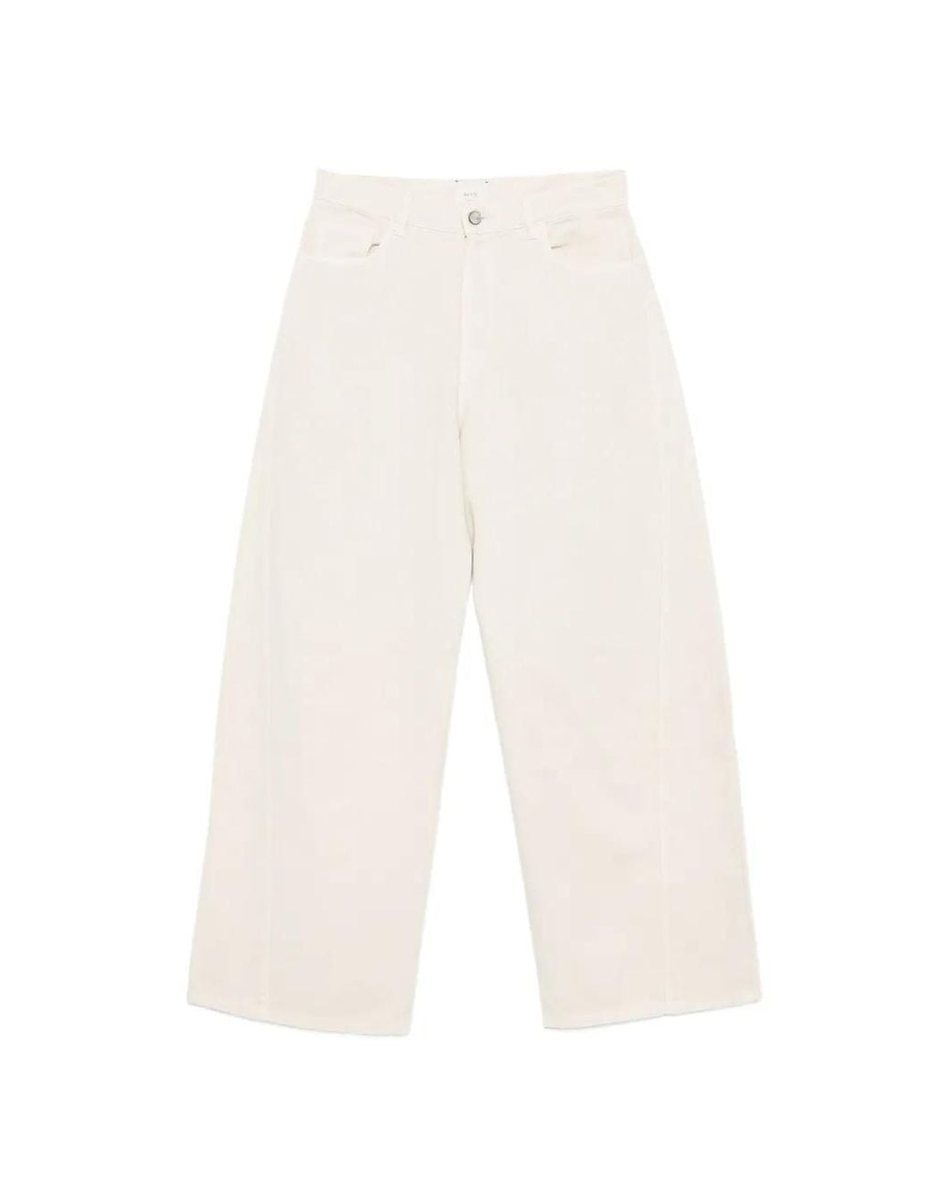 Alysi White Wide-Leg Denim Jeans