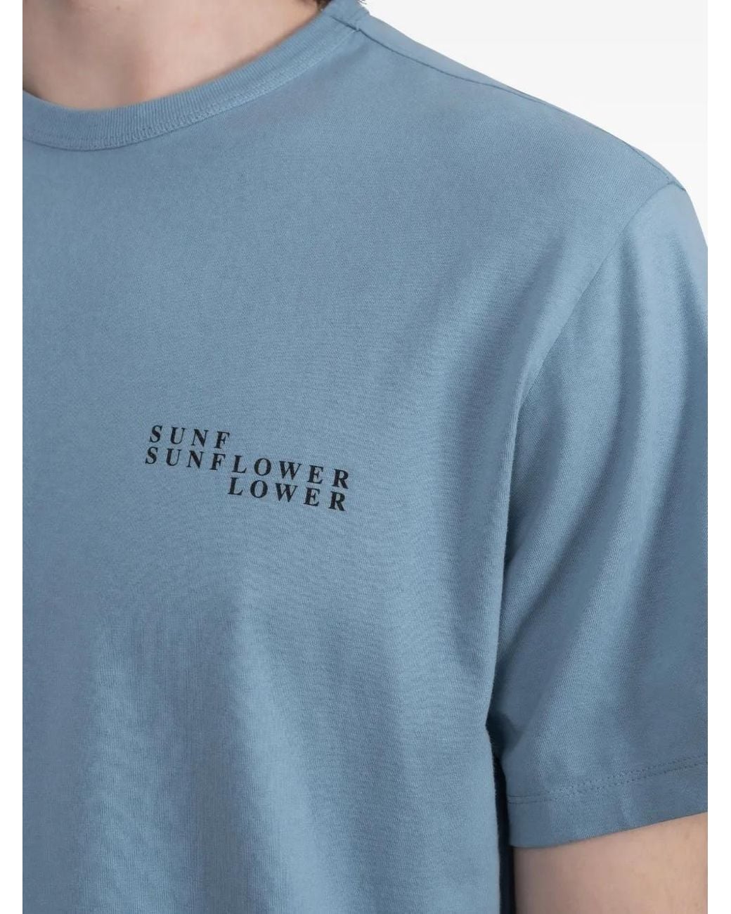 sunflower Blue T-Shirt À Détail De Logo for men