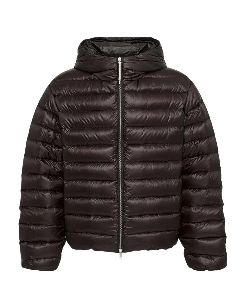Jil Sander Black Hooded Padded Jacket for men